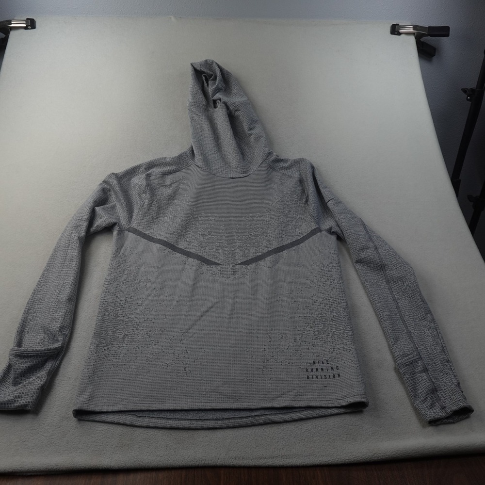 Nike Therma-FIT ADV Run Division Hoodie Mens Large Gray Running DD6110 Wool
